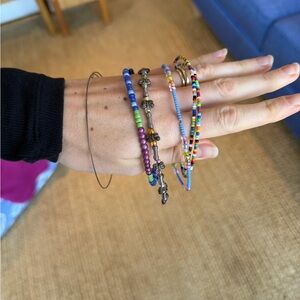 Colorful Beaded ‘90s chokers set